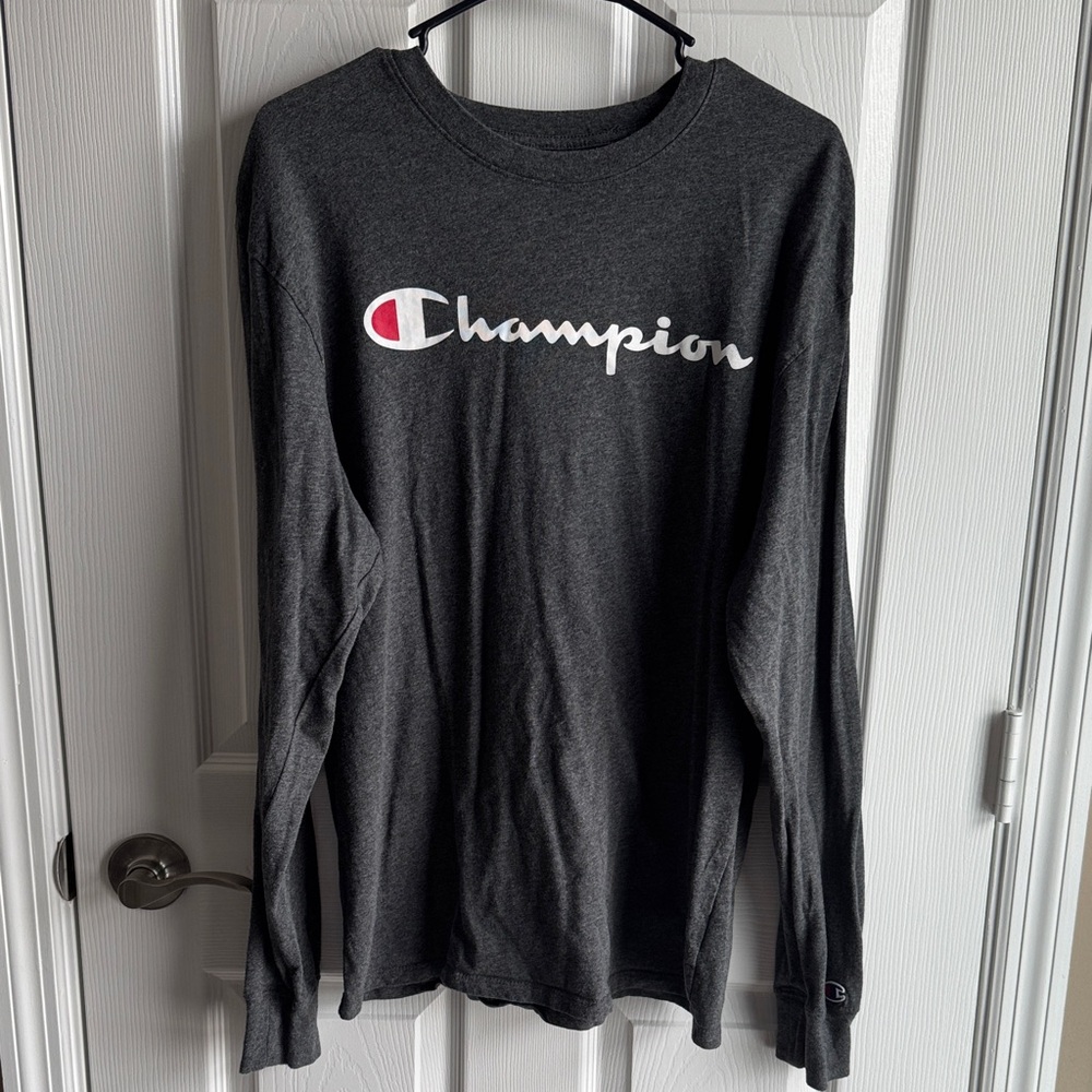 Champion Dark Gray Long Sleeve Tee
